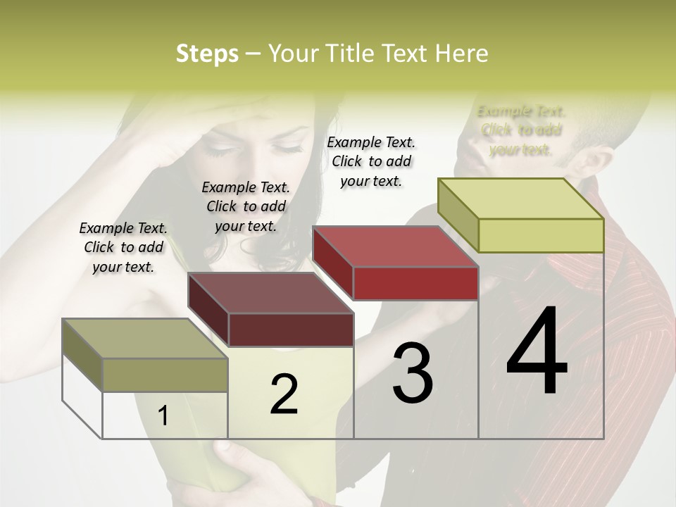Young Couple Conflict On Isolated Background PowerPoint Template