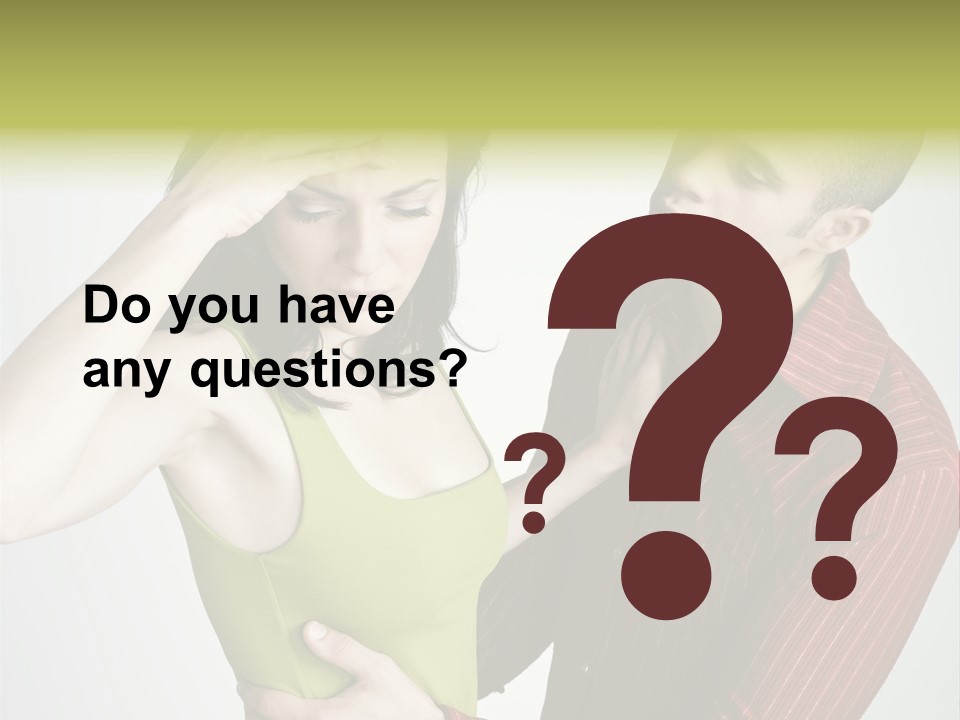 Young Couple Conflict On Isolated Background PowerPoint Template