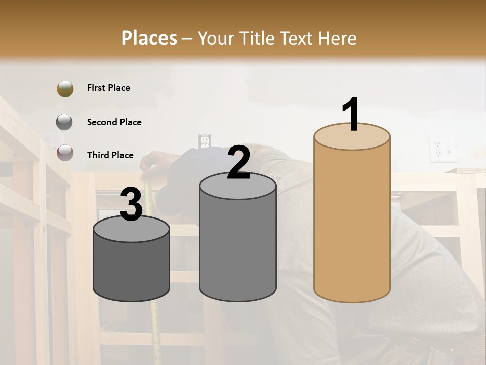 Finish Carpenter Working On Custom Home Cabinets In Home Kitchen PowerPoint Template