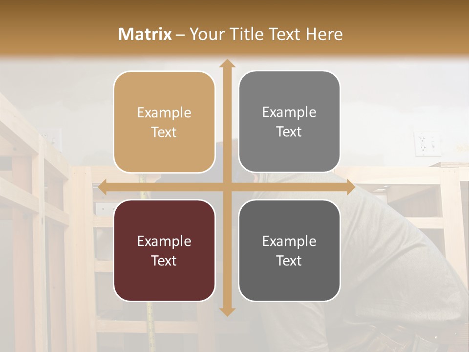 Finish Carpenter Working On Custom Home Cabinets In Home Kitchen PowerPoint Template
