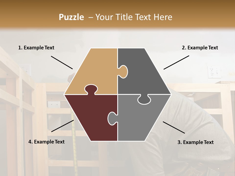 Finish Carpenter Working On Custom Home Cabinets In Home Kitchen PowerPoint Template