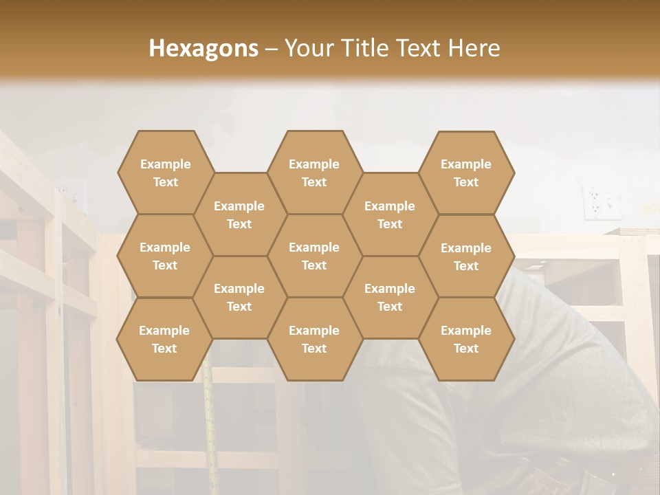 Finish Carpenter Working On Custom Home Cabinets In Home Kitchen PowerPoint Template