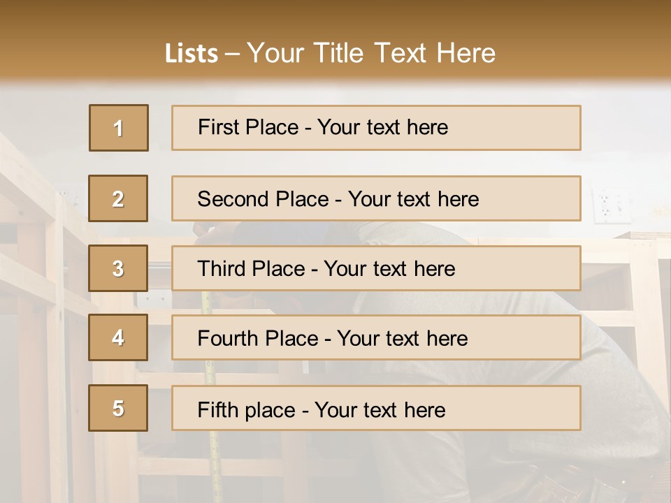 Finish Carpenter Working On Custom Home Cabinets In Home Kitchen PowerPoint Template