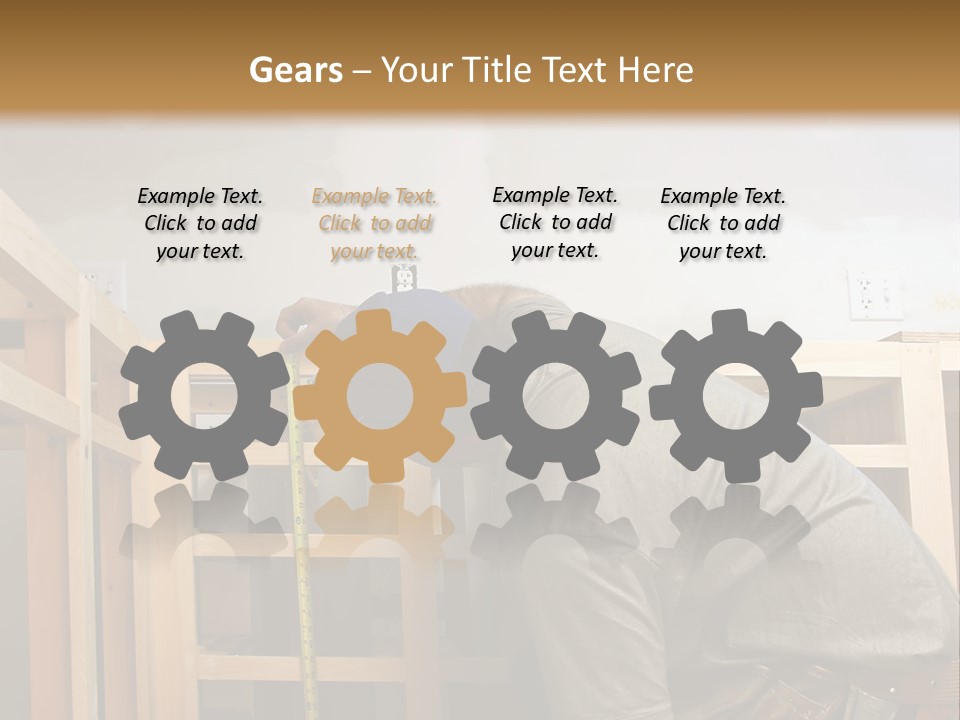 Finish Carpenter Working On Custom Home Cabinets In Home Kitchen PowerPoint Template