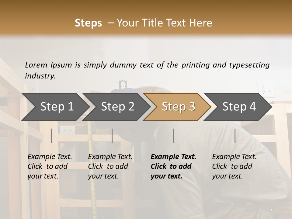 Finish Carpenter Working On Custom Home Cabinets In Home Kitchen PowerPoint Template