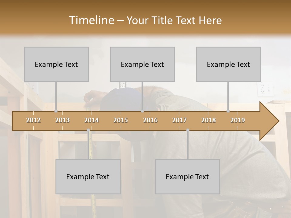 Finish Carpenter Working On Custom Home Cabinets In Home Kitchen PowerPoint Template
