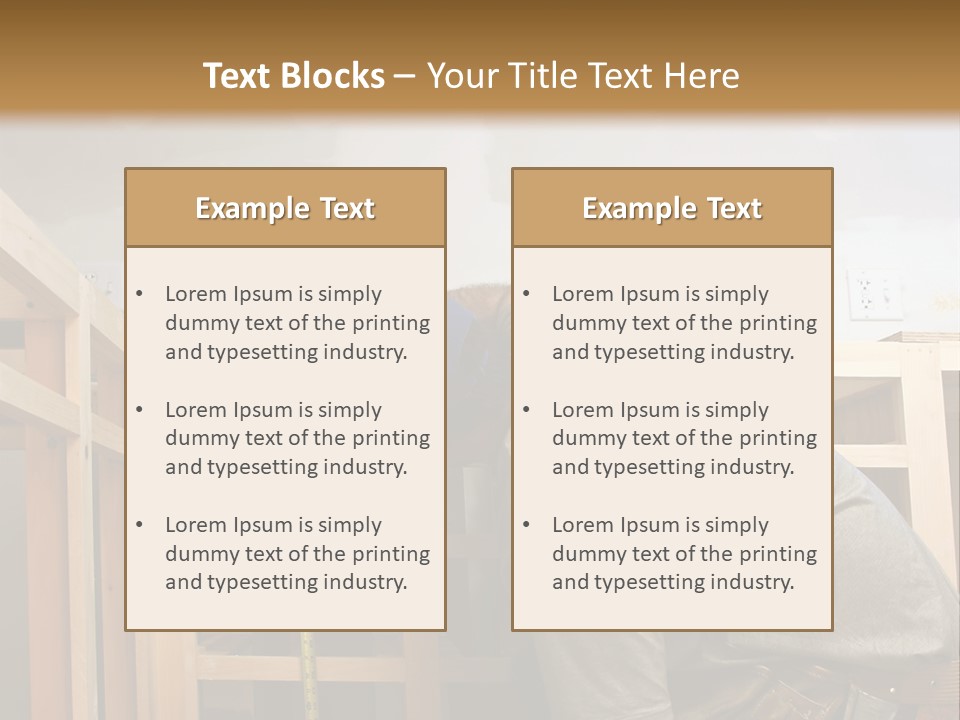 Finish Carpenter Working On Custom Home Cabinets In Home Kitchen PowerPoint Template
