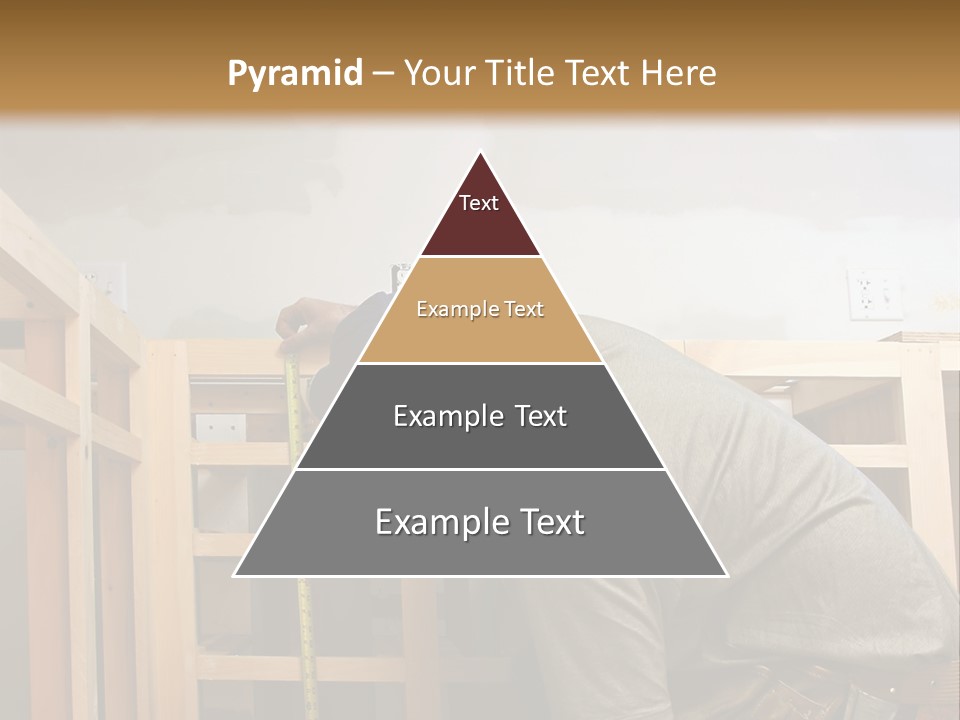 Finish Carpenter Working On Custom Home Cabinets In Home Kitchen PowerPoint Template