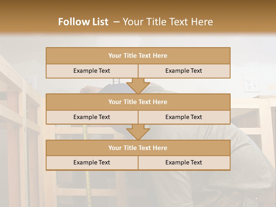 Finish Carpenter Working On Custom Home Cabinets In Home Kitchen PowerPoint Template