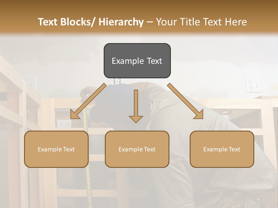 Finish Carpenter Working On Custom Home Cabinets In Home Kitchen PowerPoint Template