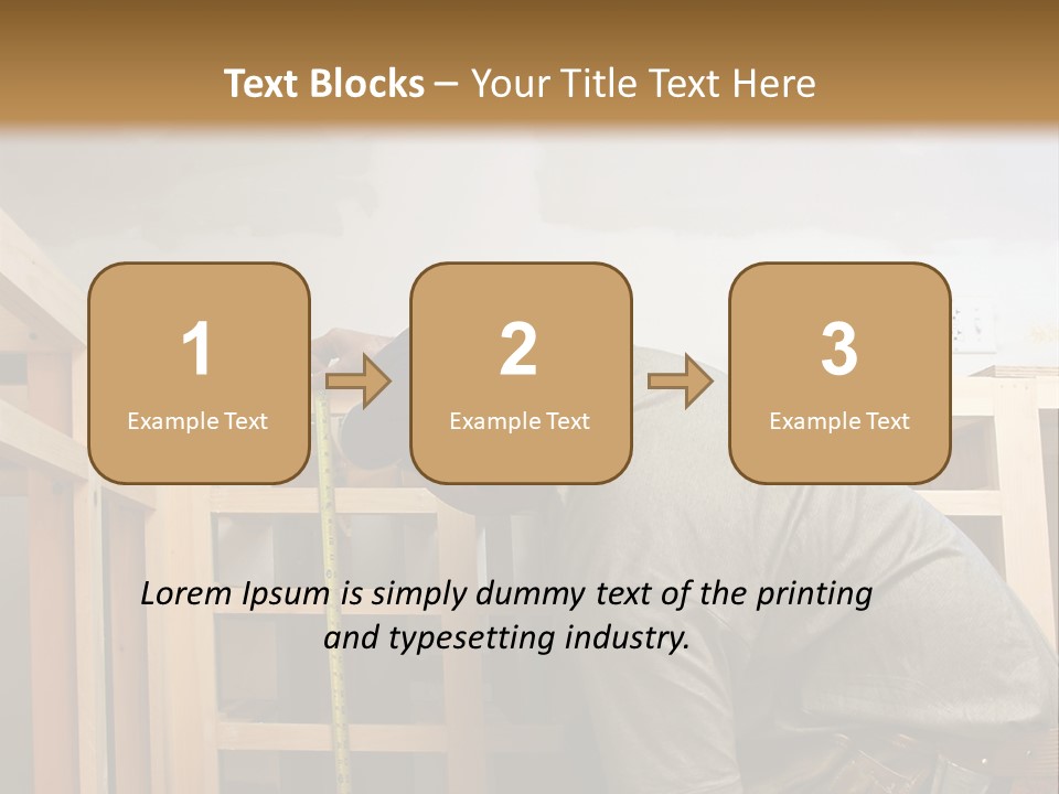 Finish Carpenter Working On Custom Home Cabinets In Home Kitchen PowerPoint Template
