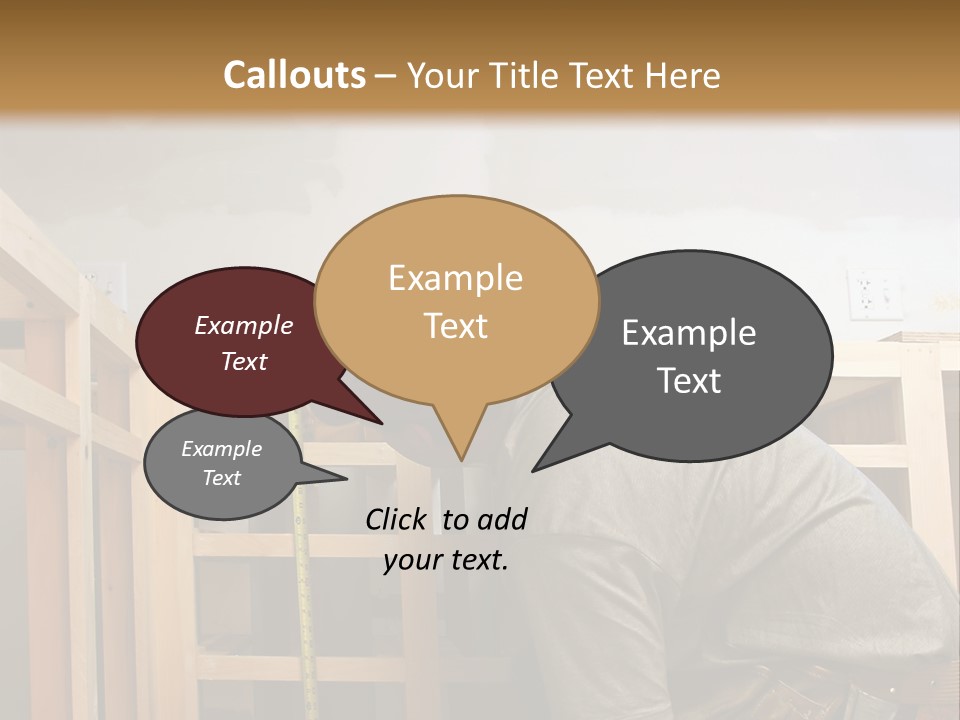 Finish Carpenter Working On Custom Home Cabinets In Home Kitchen PowerPoint Template