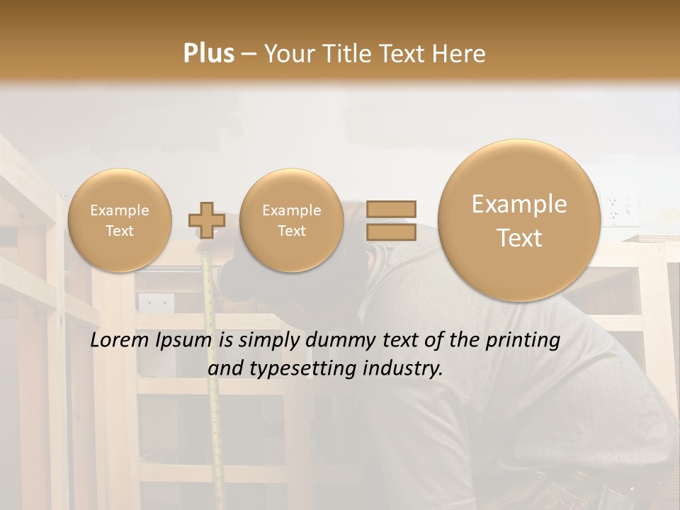 Finish Carpenter Working On Custom Home Cabinets In Home Kitchen PowerPoint Template
