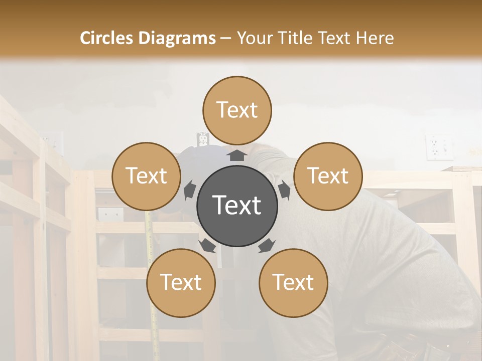 Finish Carpenter Working On Custom Home Cabinets In Home Kitchen PowerPoint Template