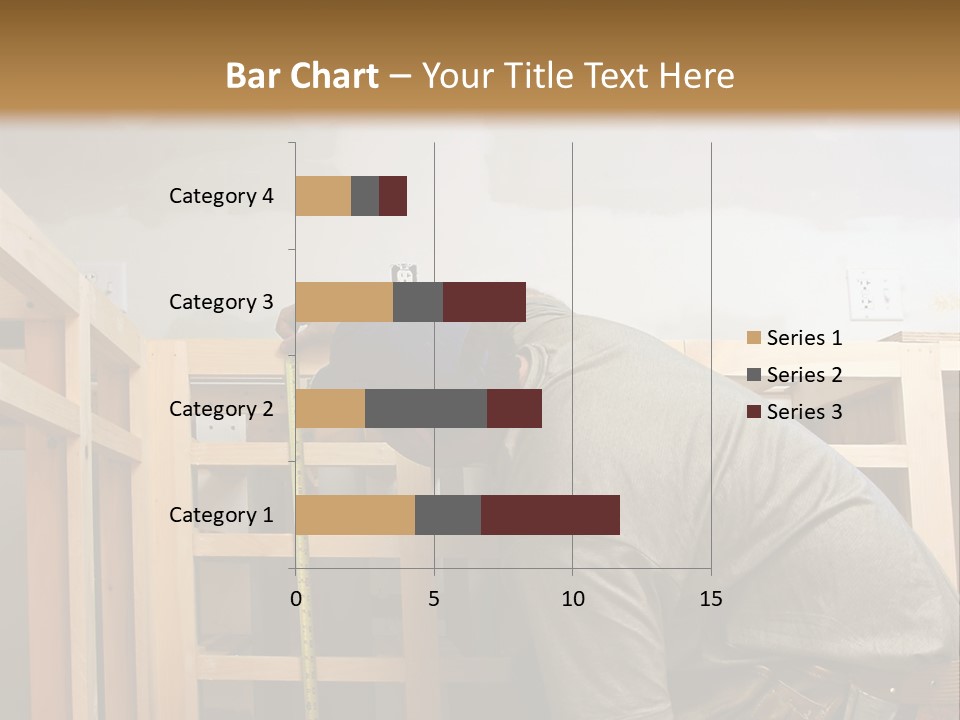 Finish Carpenter Working On Custom Home Cabinets In Home Kitchen PowerPoint Template