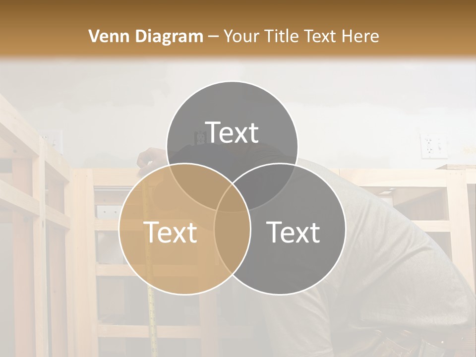 Finish Carpenter Working On Custom Home Cabinets In Home Kitchen PowerPoint Template