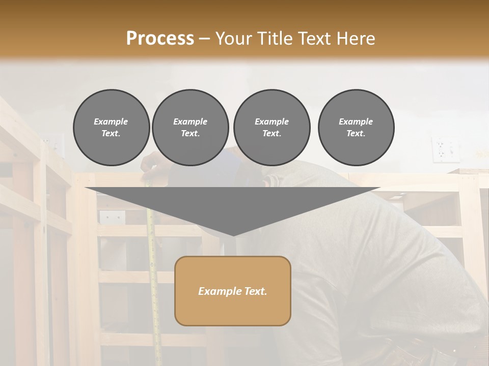 Finish Carpenter Working On Custom Home Cabinets In Home Kitchen PowerPoint Template