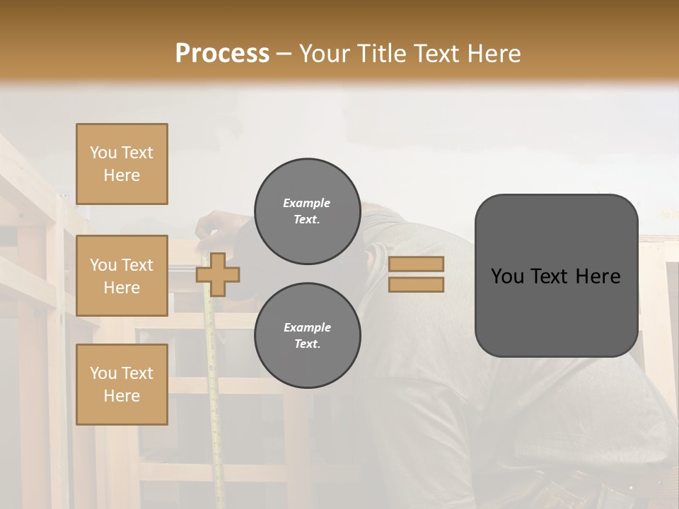 Finish Carpenter Working On Custom Home Cabinets In Home Kitchen PowerPoint Template