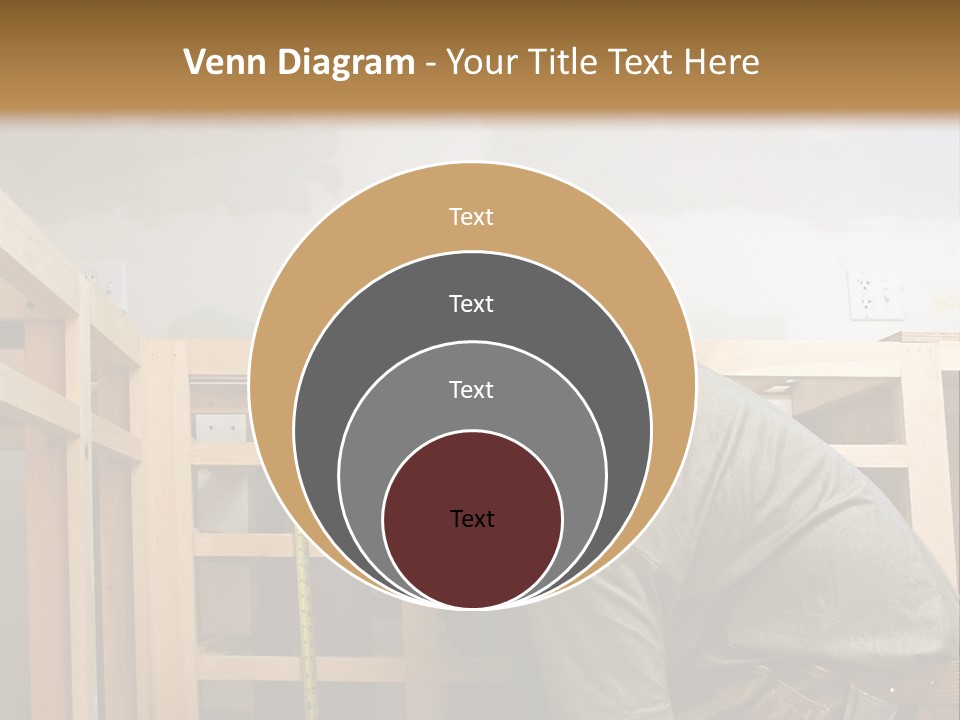 Finish Carpenter Working On Custom Home Cabinets In Home Kitchen PowerPoint Template