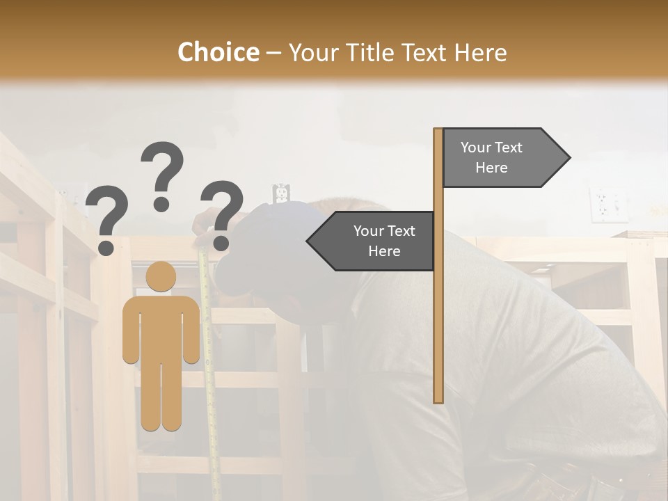 Finish Carpenter Working On Custom Home Cabinets In Home Kitchen PowerPoint Template