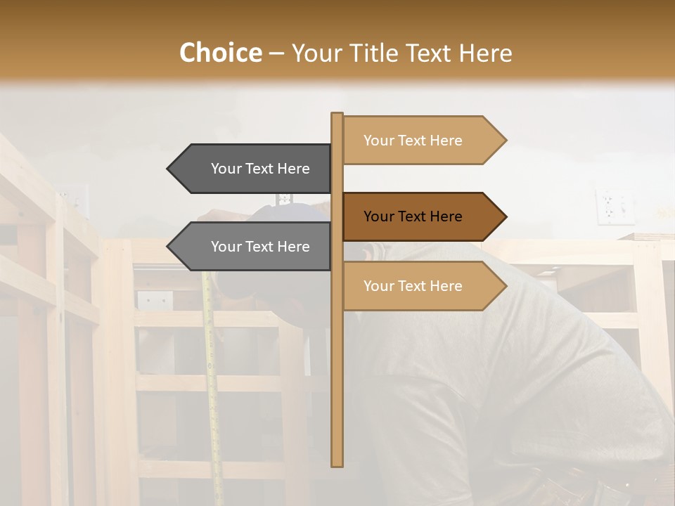 Finish Carpenter Working On Custom Home Cabinets In Home Kitchen PowerPoint Template