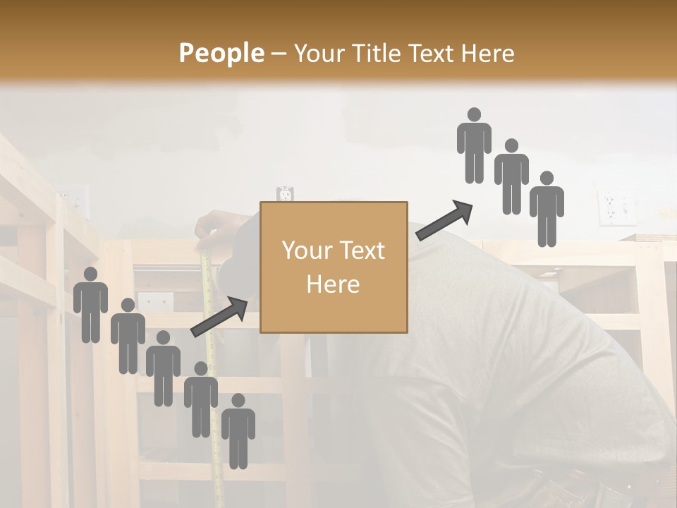 Finish Carpenter Working On Custom Home Cabinets In Home Kitchen PowerPoint Template