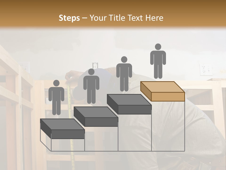 Finish Carpenter Working On Custom Home Cabinets In Home Kitchen PowerPoint Template