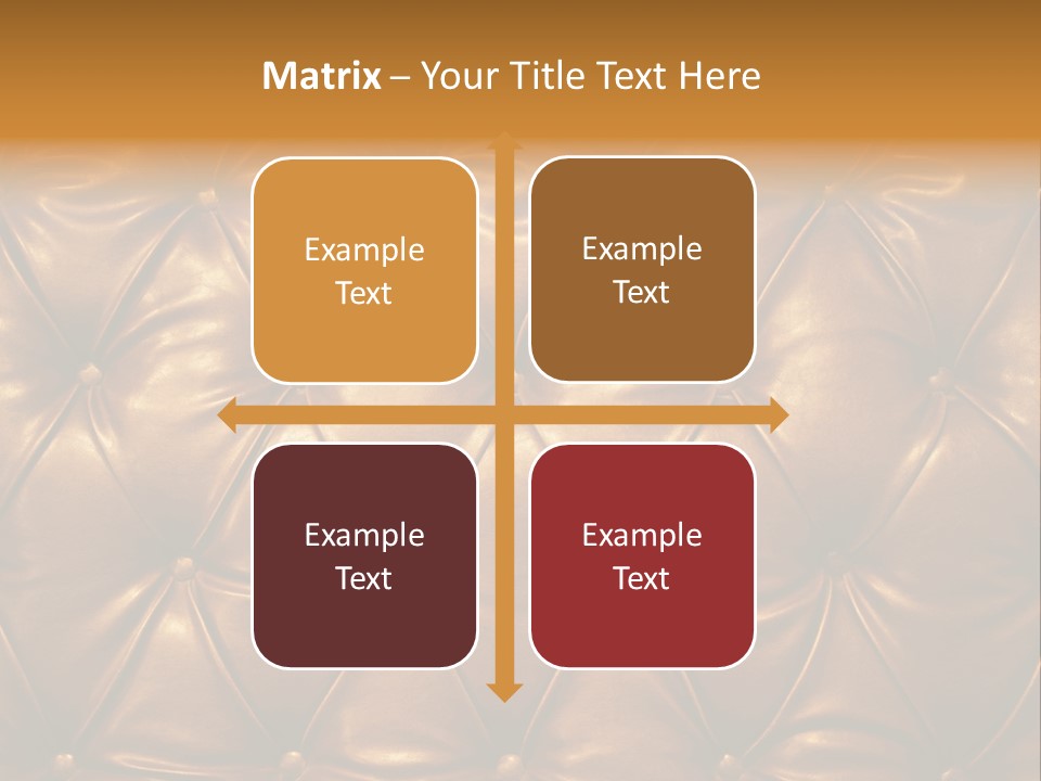 Sepia Picture Of Genuine Leather Upholstery PowerPoint Template