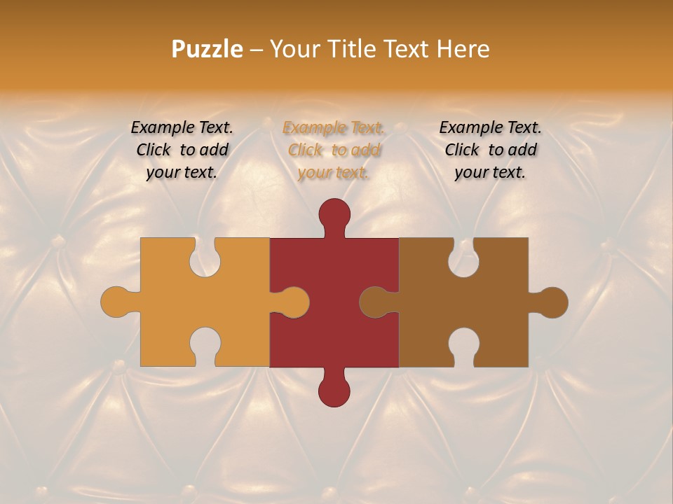 Sepia Picture Of Genuine Leather Upholstery PowerPoint Template