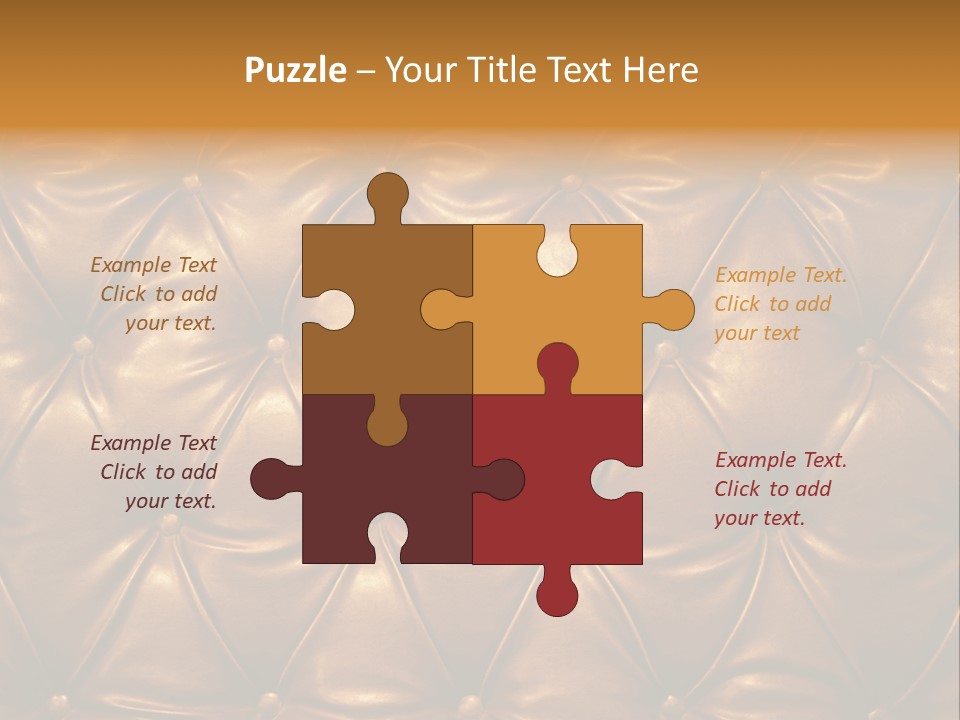 Sepia Picture Of Genuine Leather Upholstery PowerPoint Template