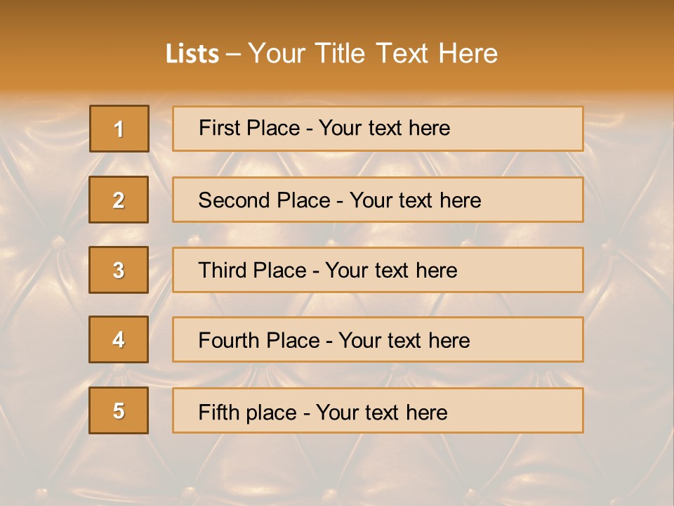 Sepia Picture Of Genuine Leather Upholstery PowerPoint Template