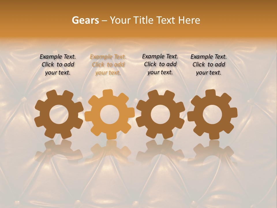 Sepia Picture Of Genuine Leather Upholstery PowerPoint Template