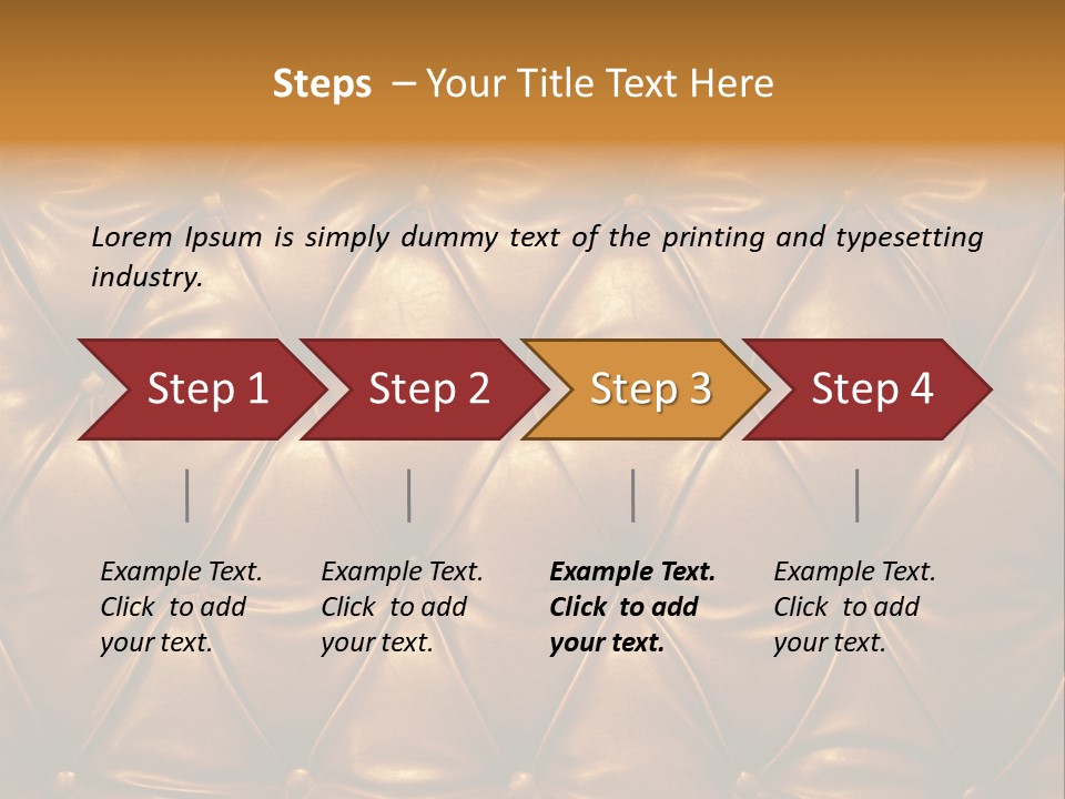 Sepia Picture Of Genuine Leather Upholstery PowerPoint Template
