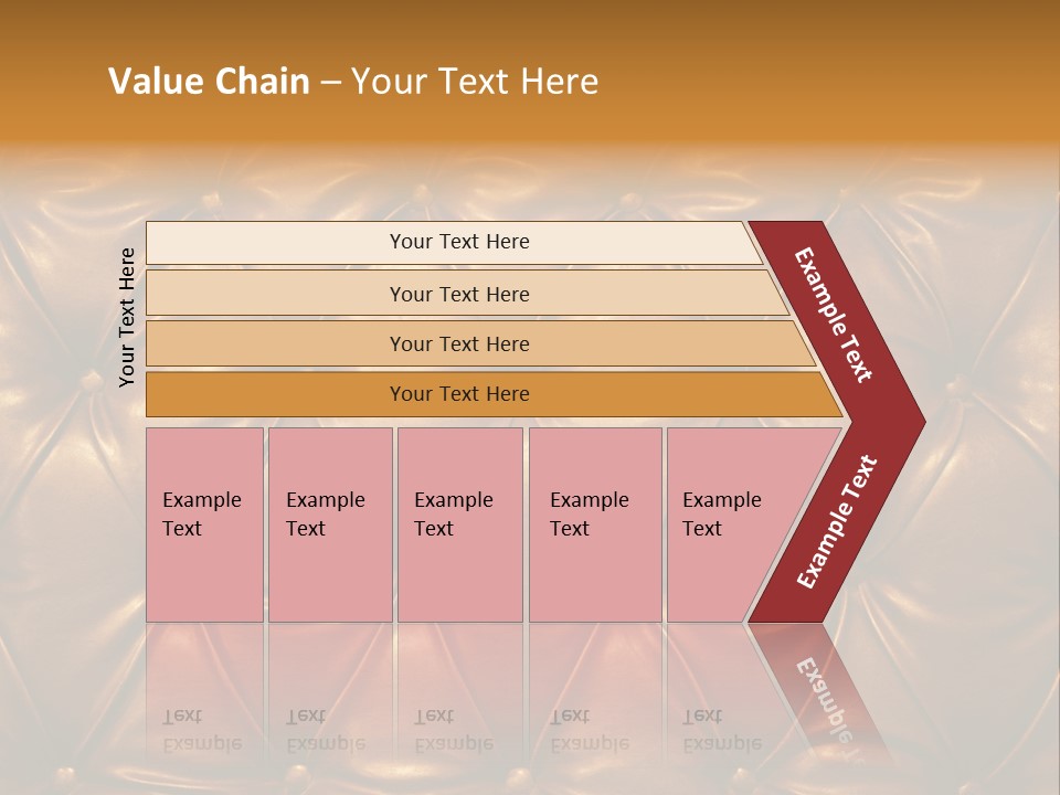 Sepia Picture Of Genuine Leather Upholstery PowerPoint Template