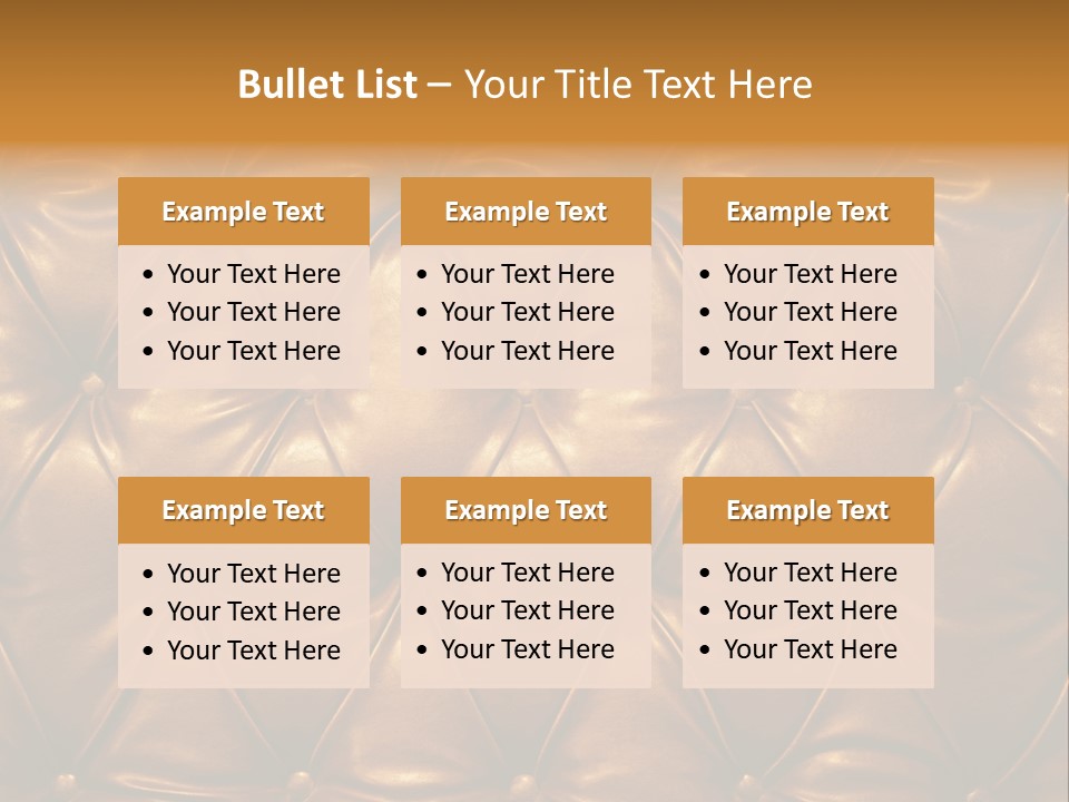 Sepia Picture Of Genuine Leather Upholstery PowerPoint Template