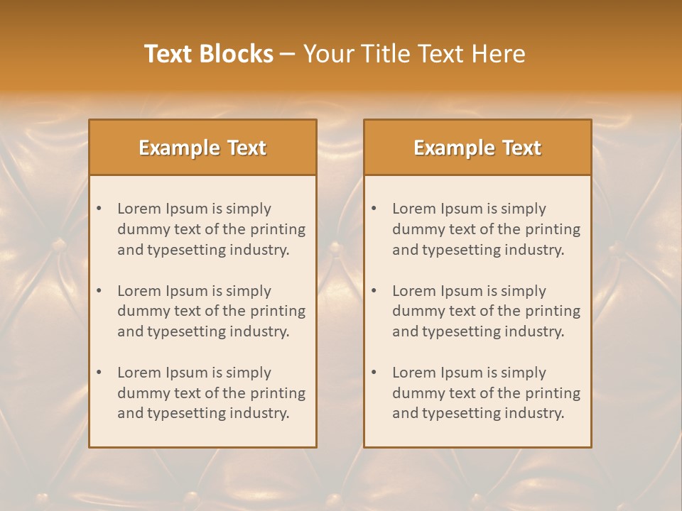 Sepia Picture Of Genuine Leather Upholstery PowerPoint Template