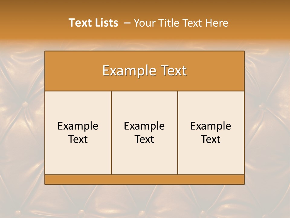 Sepia Picture Of Genuine Leather Upholstery PowerPoint Template