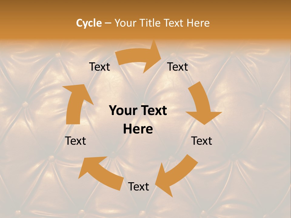 Sepia Picture Of Genuine Leather Upholstery PowerPoint Template