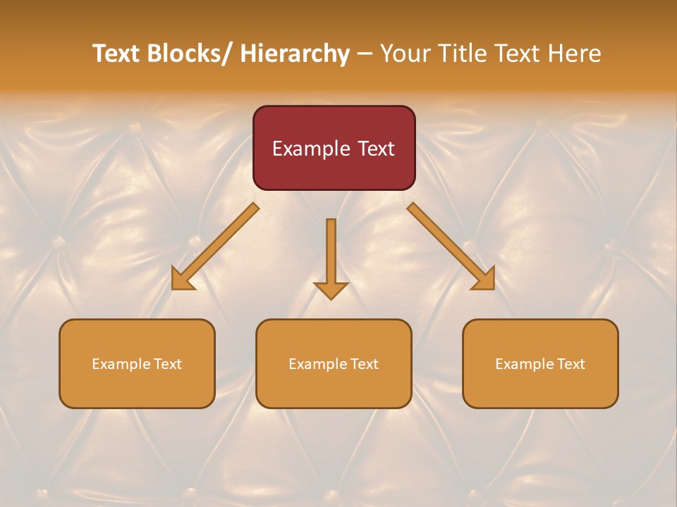 Sepia Picture Of Genuine Leather Upholstery PowerPoint Template