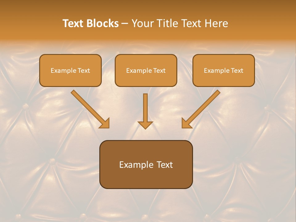 Sepia Picture Of Genuine Leather Upholstery PowerPoint Template