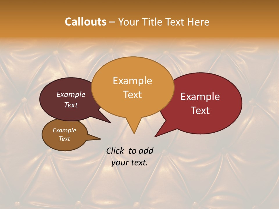 Sepia Picture Of Genuine Leather Upholstery PowerPoint Template