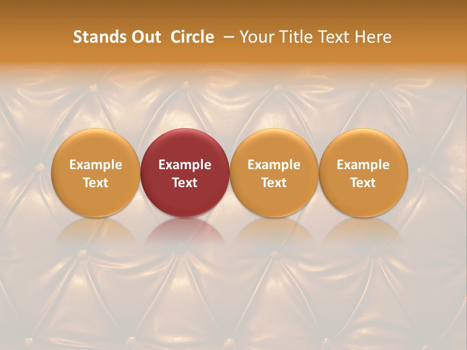 Sepia Picture Of Genuine Leather Upholstery PowerPoint Template