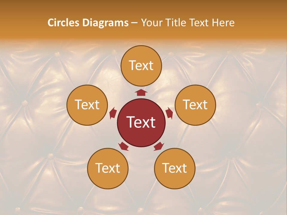 Sepia Picture Of Genuine Leather Upholstery PowerPoint Template