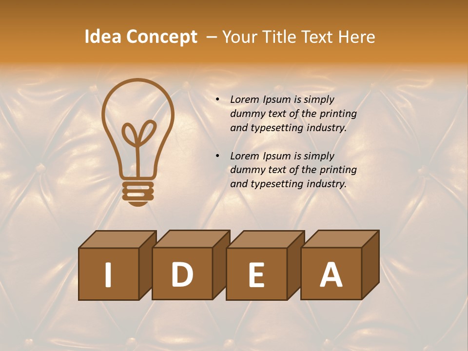 Sepia Picture Of Genuine Leather Upholstery PowerPoint Template