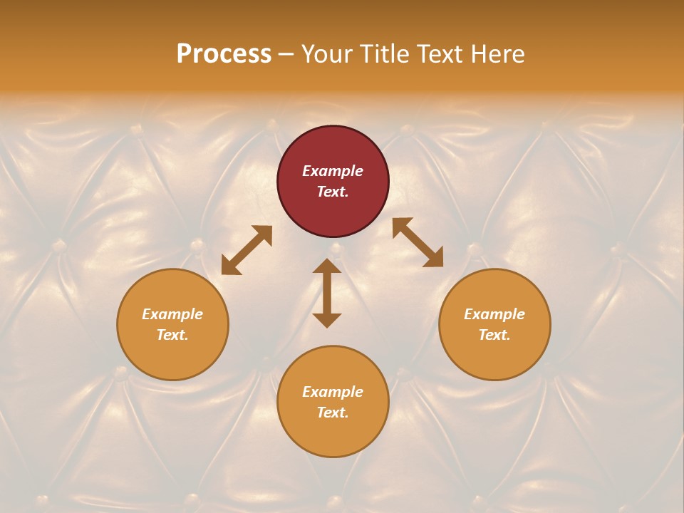 Sepia Picture Of Genuine Leather Upholstery PowerPoint Template
