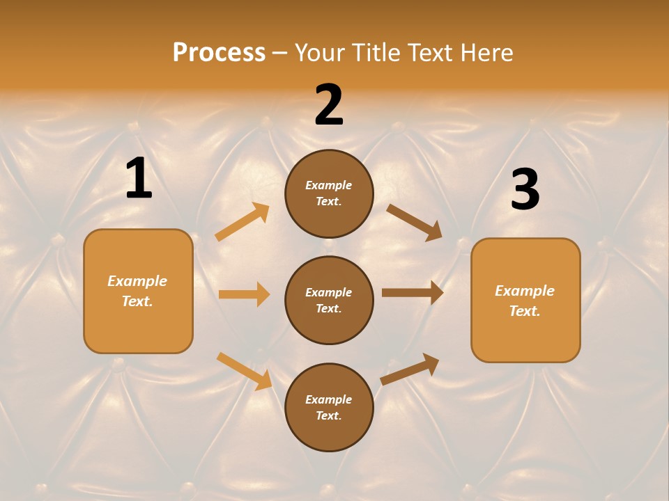 Sepia Picture Of Genuine Leather Upholstery PowerPoint Template