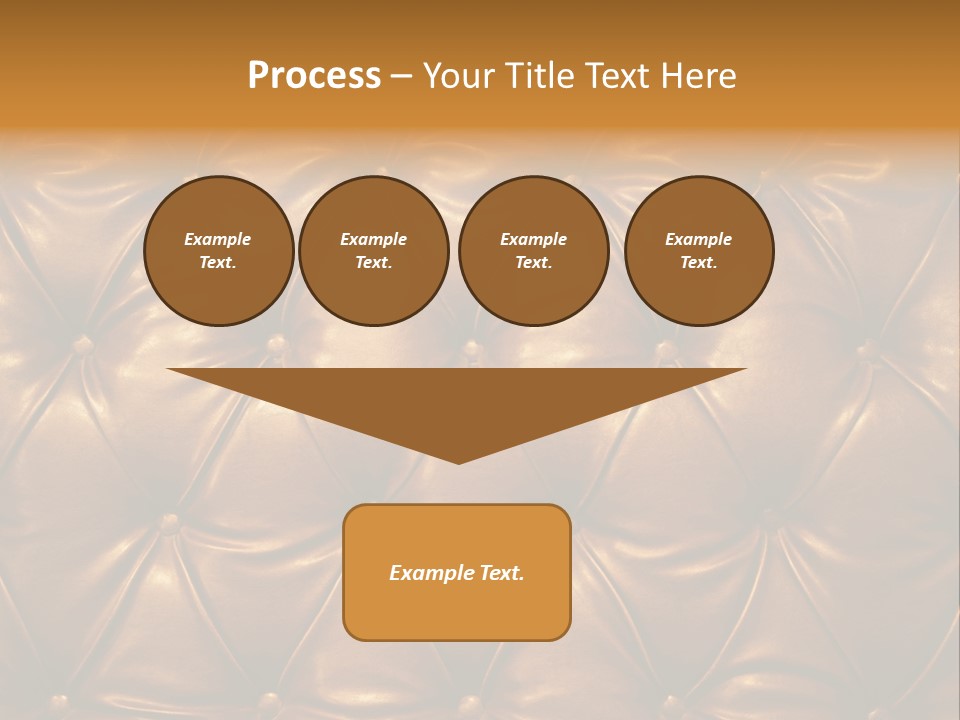 Sepia Picture Of Genuine Leather Upholstery PowerPoint Template