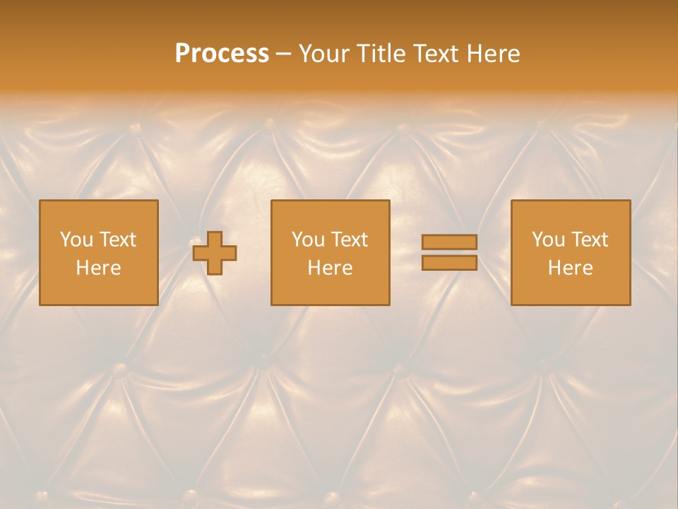 Sepia Picture Of Genuine Leather Upholstery PowerPoint Template