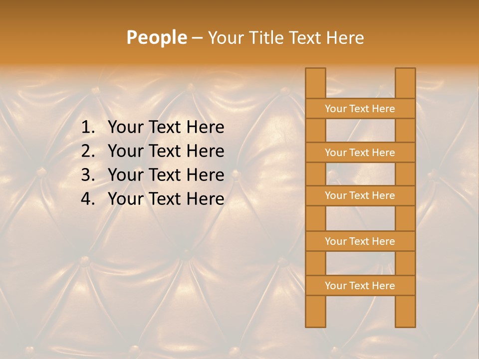 Sepia Picture Of Genuine Leather Upholstery PowerPoint Template