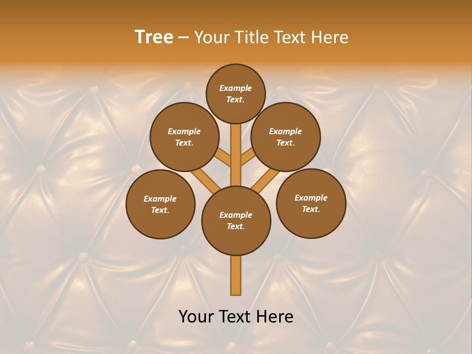 Sepia Picture Of Genuine Leather Upholstery PowerPoint Template